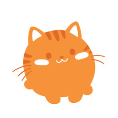Cute orange cartoon cat with adorable design and happy expression.