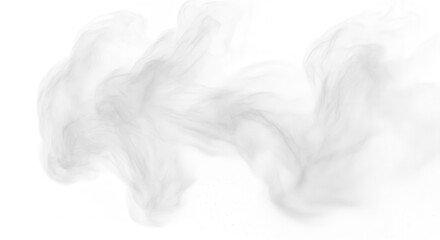 Abstract grey smoke design element isolated PNG with Transparent Background