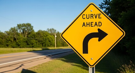 Curve Ahead Road Sign
