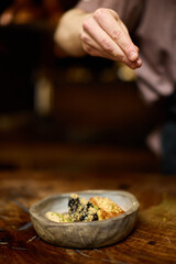 Delicious Dessert with Crumble Topping