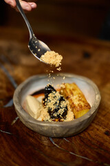 Delicious Dessert with Crumble Topping