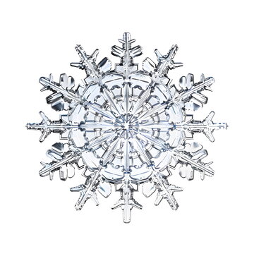 Delicate crystal snowflakes with intricate macro details, isolated on white background, photorealistic high resolution, cinematic lighting, clean sharp focus, magical winter holiday mood, seasonal bea