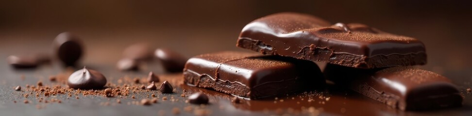 Luxurious dark chocolate, intensely smooth, deep color, color, cocoa, luxury