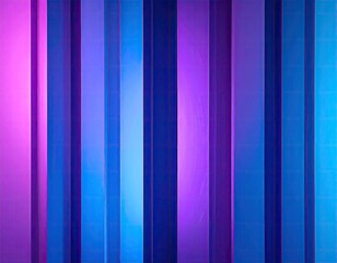 Vertical gradient bars, varying shades of purple and blue create an abstract design