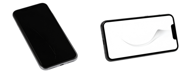 Smartphone with Blank Screen, Isolated