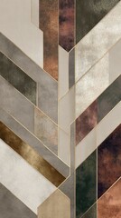 Abstract Geometric Art - Earth Tones and Modern Design.