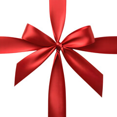 Red Decorative Ribbon Bow  

