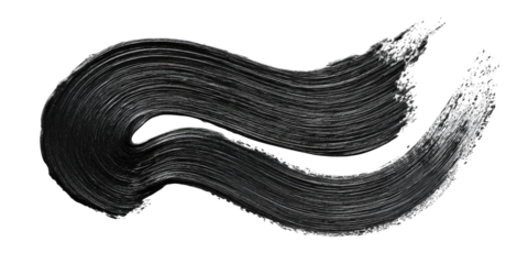 Abstract dark gray paint strokes forming flowing curves