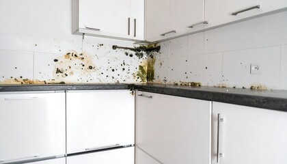 Moldy kitchen corner