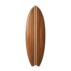 Wooden Surfboard Fish Tail Retro Design
