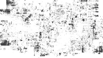 scratch grunge black white distressed texture with abstract dust grain overlay vintage urban design on transparent background vector