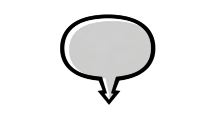 Minimalist Speech Bubble Map Pin Vector Isolated Marker Icon isolated PNG with Transparent Background