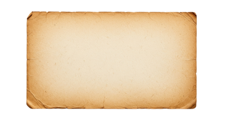 Blank aged vintage paper background for design isolated PNG with Transparent Background