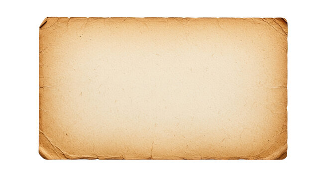 Blank aged vintage paper background for design isolated PNG with Transparent Background