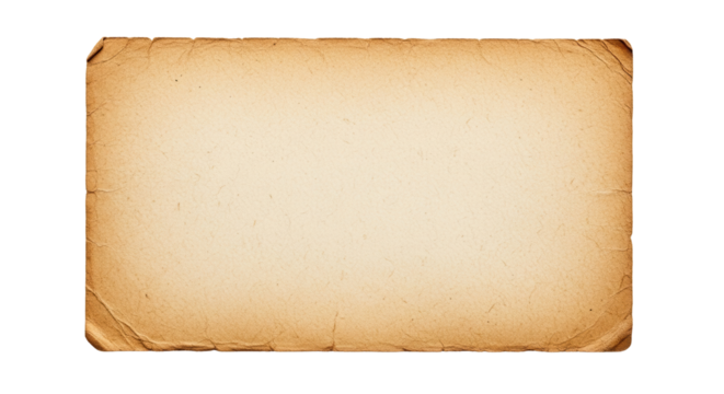 Blank aged vintage paper background for design isolated PNG with Transparent Background