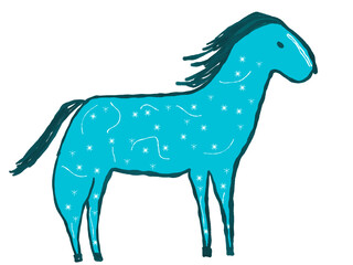 horse  illustration ,abstract 