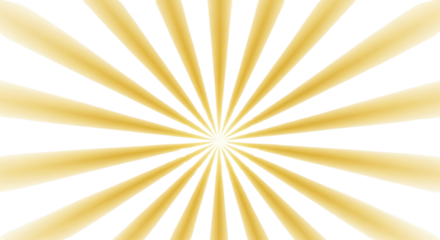 Golden sunburst abstract design for banner isolated PNG with Transparent Background