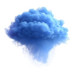 Fototapeta premium Atmospheric Blue Cloud: A captivating image of a vibrant blue cloud, its form suggesting both tranquility and the power of nature, with an ethereal beauty.