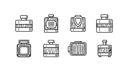 Vector art of perfume icon set