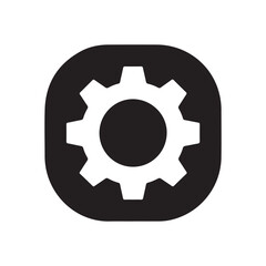 Gear setting icon of isolated on white background. vector illustration eps 10
