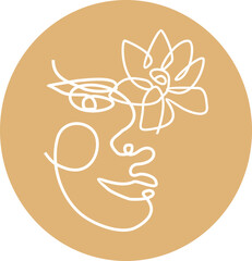 Woman Continous Line Art