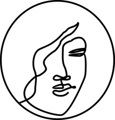 Woman Continous Line Art