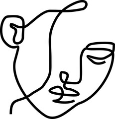 Woman Continous Line Art