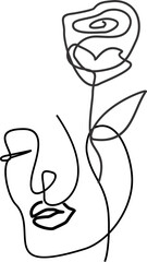 Woman Continous Line Art