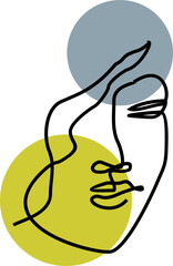 Woman Continous Line Art