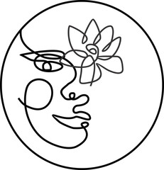 Woman Continous Line Art