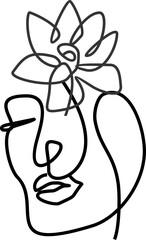 Woman Continous Line Art