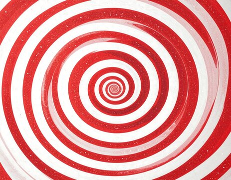 Red and white swirling spiral