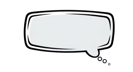 Speech bubble blank vector illustration isolated PNG with Transparent Background