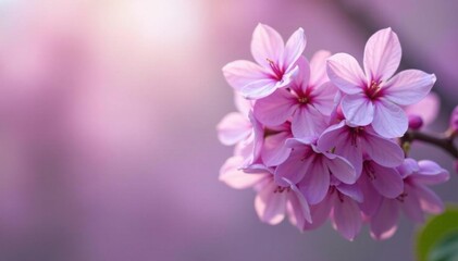 Delicate lilac branches, vibrant spring blooms, soft focus background, vibrant, closeup, elegant