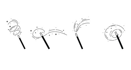Magic wand icon vector symbol eps10.