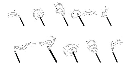 Magic wand icon vector symbol eps10.