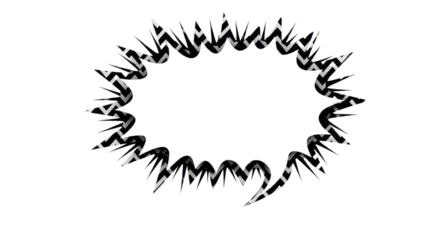 Comic speech bubble with space for text isolated PNG with Transparent Background