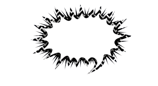 Comic speech bubble with space for text isolated PNG with Transparent Background