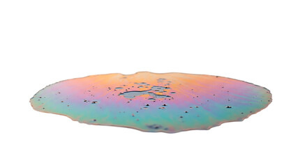 Fototapeta premium Iridescent Oil Slick on Water isolated on a transparent background