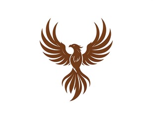 Fototapeta premium Stylized brown phoenix graphic