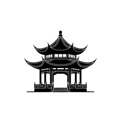 Traditional Asian Temple Icon