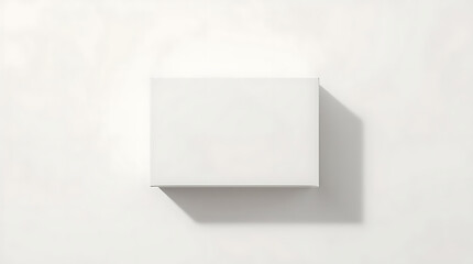 Modern minimalistic white box for product packaging, perfect for showcasing your brand's elegance and simplicity, ideal for e-commerce and retail mockups