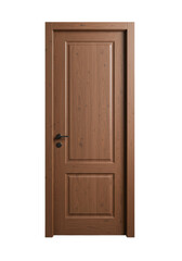 Wooden interior door with simple design and natural finish  