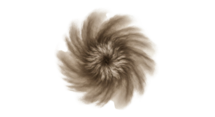 Abstract swirling vortex pattern isolated PNG with Transparent Background