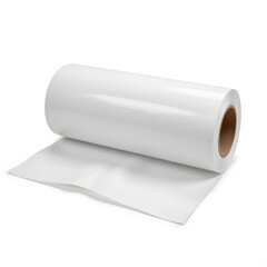Waterproofing film roll on white surface, commercial product showcase