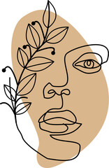 Women Continues Line Art