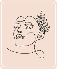 Women Continues Line Art