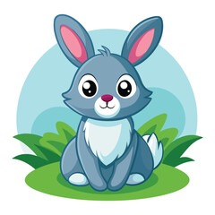 Obraz premium Rabbit vector, Rabbit concept, Rabbit cartoon, Rabbit icon, Rabbit art, Rabbit topics, Rabbit doodle. 