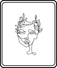 Women Continues Line Art