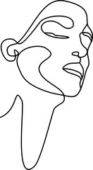 Women Continues Line Art